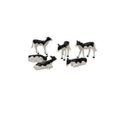 Set De Terneros Negros Y Blancos De Juguete- Escala 1:32 KIDS GLOBE 571974 - Imagen 1